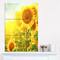 Designart - Bright Sunflowers Blooming on Field - Large Animal Canvas Art Print